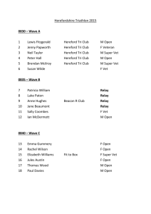 1 Lewis Fitzgerald Hereford Tri Club M Open