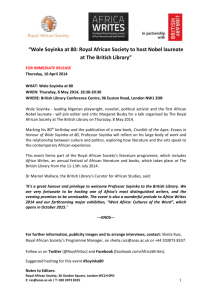 Wole Soyinka at 80_Press Release_10.09.2014
