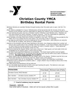 Birthday Rental Form - Christian County YMCA