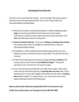 cat c exam form Checklist Discharge Post Operative