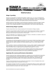 Stage 5 Descriptors - Northlakes High School