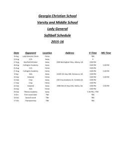 Varsity and MS Softball Schedule 2015-16