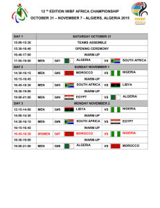 12 th EDITION IWBF AFRICA CHAMPIONSHIP