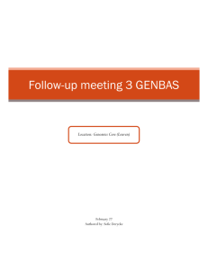Report_FollowUp_27022015 - Behavioral and genomic aspects of