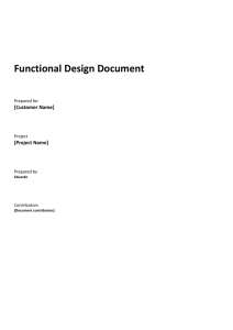 12 Functional Design Document Template