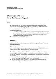 Urban Design Advice on Site 10 Development Proposal