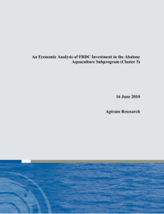An Economic Analysis of FRDC Investment in the Abalone