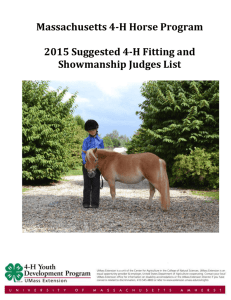 List of 2015 4-H Fitting & Showmanship Judges