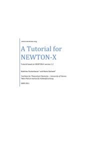 A Tutorial for NEWTON-X