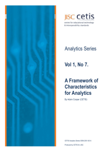 A Framework of Characteristics for Analytics