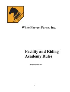 Facility Rules and Regulations