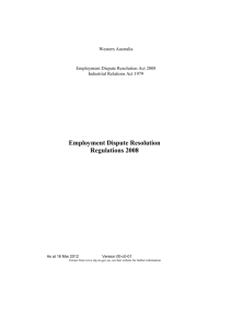 Employment Dispute Resolution Regulations 2008
