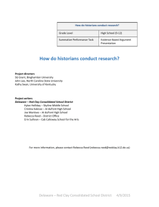 Historical Research - Delaware Department of Education