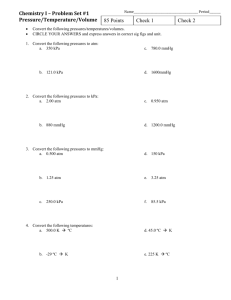 Gas laws worksheets 1-8