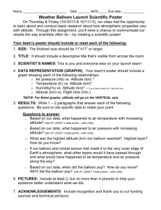 Weather Balloon Launch Scientific Poster