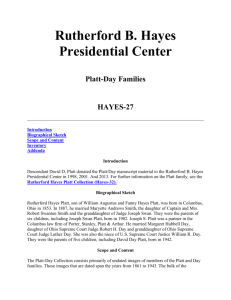 Platt and Day families - The Rutherford B. Hayes Presidential Center