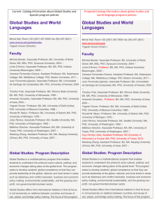 Global Studies and World Languages