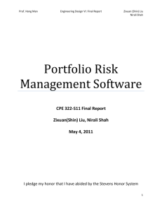 Portfolio Risk Management Software