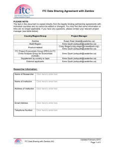 Zambia - ITC Project