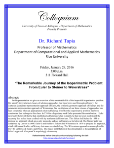applied mathematics seminar - The University of Texas at Arlington