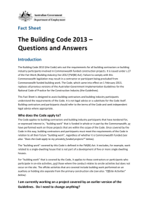 Building Code 2013 Questions and Answers