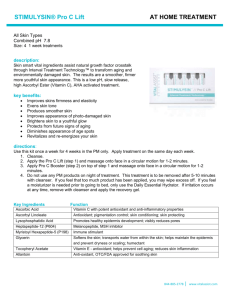 product data sheet - Advanced Skincare Distributors