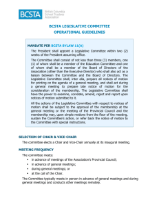2014-09 Legislative Committee Operational Guidelines