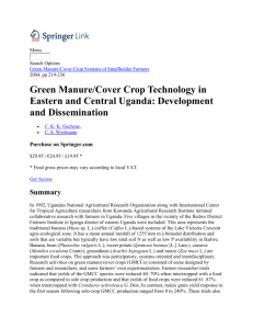 Green Manure/Cover Crop Technology in Eastern and Central