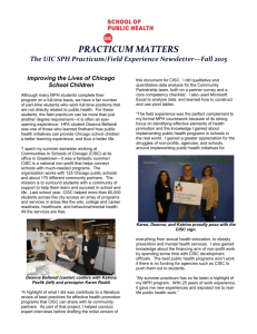 Practicum Matters Fall 2015 - UIC School of Public Health