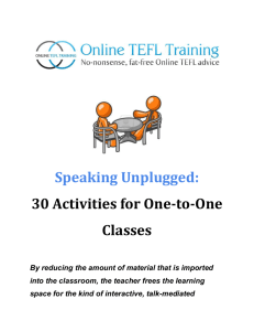 Speaking Unplugged – 30 Activities