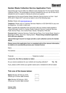 Garden Waste Collection Service Application Form 2016