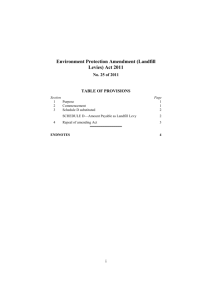 Environment Protection Amendment (Landfill Levies) Act 2011