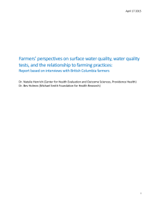 Report on farming interviews_April 17 2015