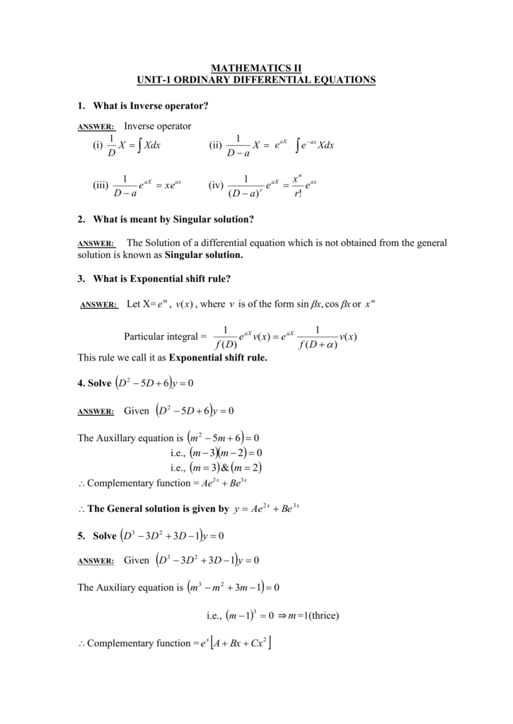 Mathematics Ii Tranquileducation