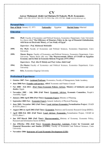 1996:"inducing industrial investment in Egypt Economy"