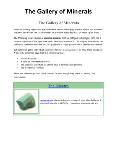 The Gallery of Minerals