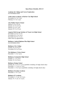 High School Open House Schedule