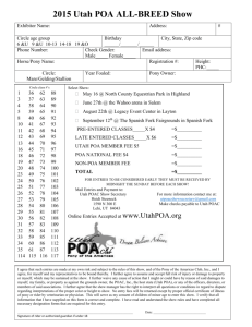 paper entry form - The Utah POA Club