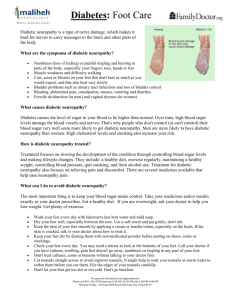 Patient Handout on Foot Care for Diabetics