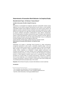 Determinants of Innovative Work Behavior: An