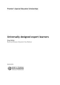 Universally designed expert learners
