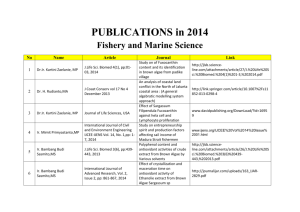 PUBLICATIONS in 2014 Fishery and Marine Science