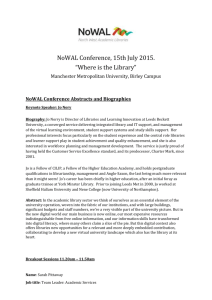 Conference Abstracts and Biographies