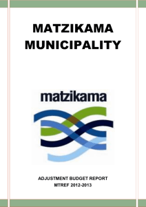 MATZIKAMA MUNICIPALITY