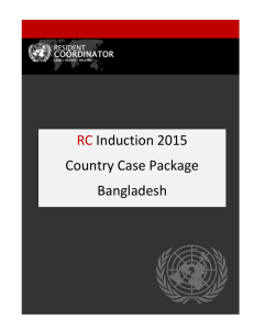 Country Case Package -- Bangladesh