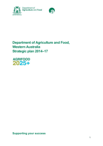 Our strategic plan`s context - Department of Agriculture and Food