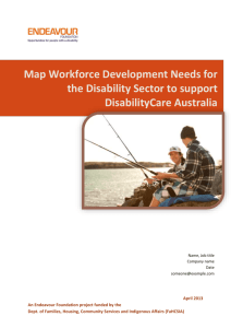 Map Workforce Development Needs for the Disability Sector