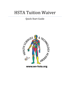 HSTA Tuition Waiver - Health Sciences & Technology Academy