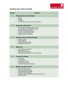 Building User Guide Contents