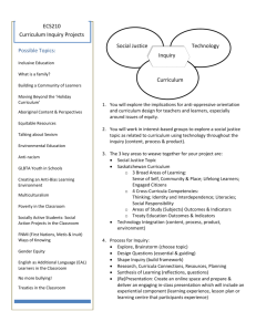 ECS210 Curriculum Inquiry Projects